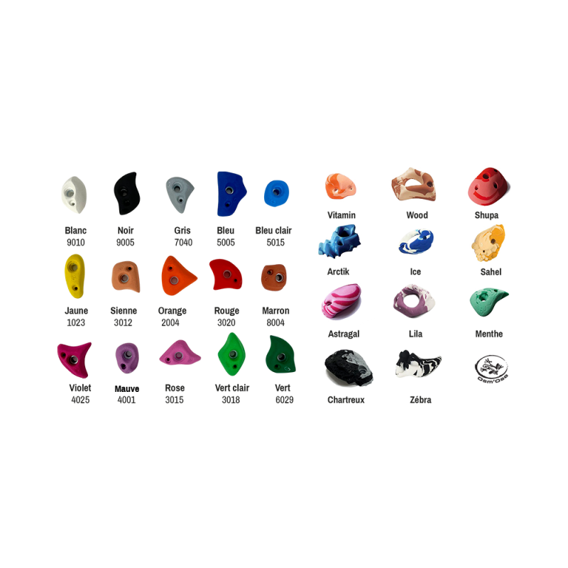 osmose climbing hold lot mini soccer colors